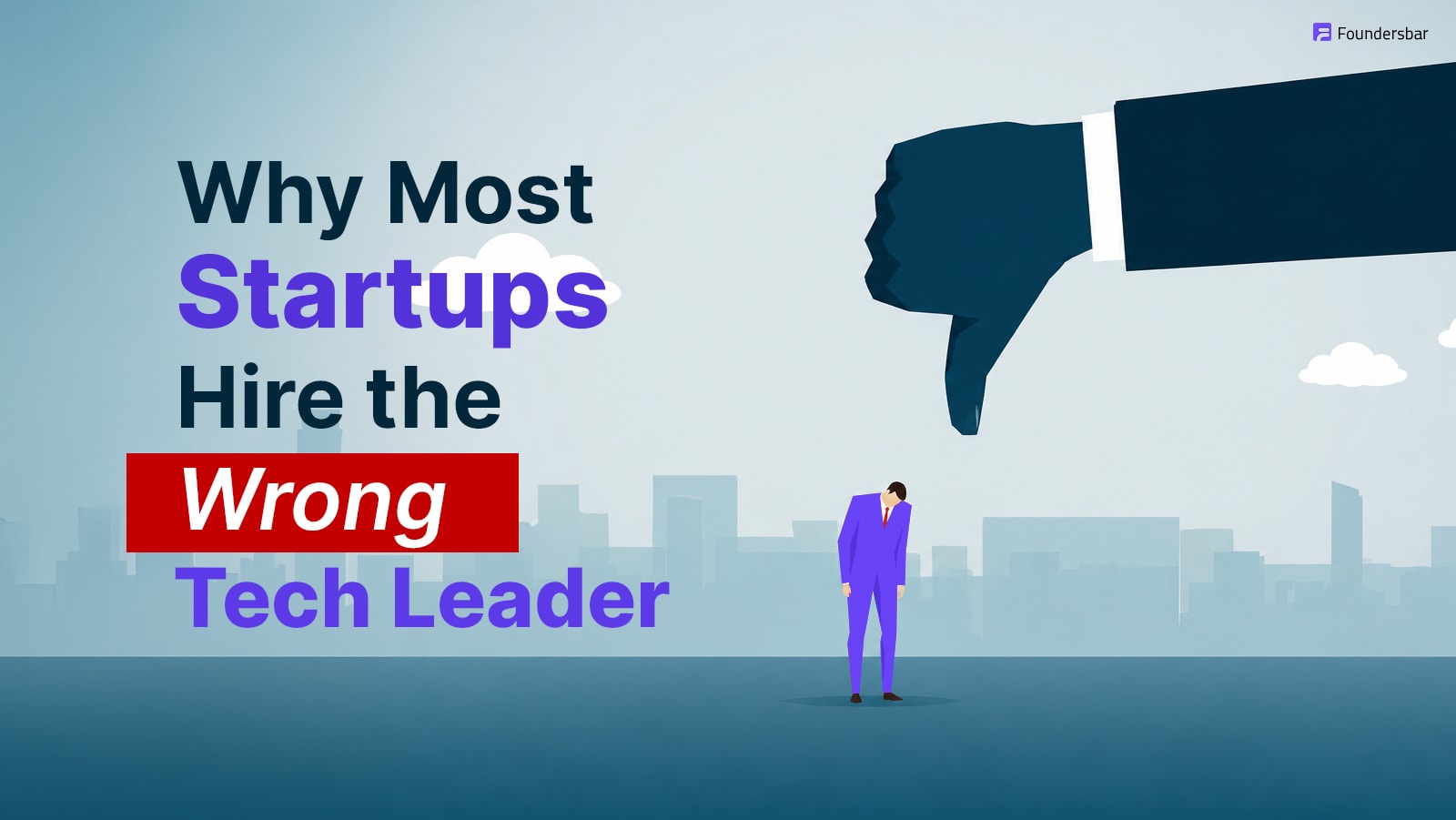 Startup founder interviewing a technology leader, illustrating common mistakes in hiring CTOs and technical leadership for early-stage startups.
