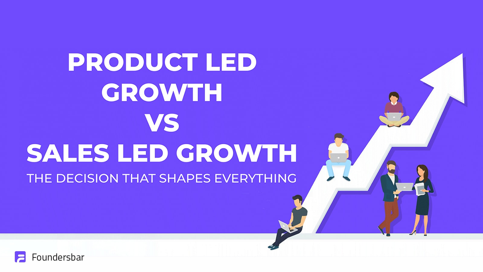 Product led growth vs sales led growth comparison illustration showing the decision that shapes everything for SaaS growth.
